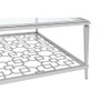 Naiya - Coffee Table - Nickel & Clear Glass