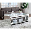 Noralie - Coffee Table - Clear Glass, Mirrored & Faux Diamonds