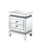 Lotus - Accent Table - Mirrored & Faux Ice Cube Crystals