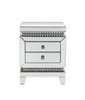 Lotus - Accent Table - Mirrored & Faux Ice Cube Crystals