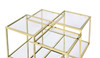 Uchenna - Coffee Table - Clear Glass & Gold