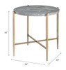 Tainte - End Table - Faux Marble Top & Champagne