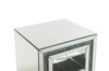 Noralie - 24"H End Table With 2 Tier Shelf - Mirrored & Faux Diamonds