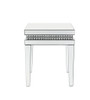 Lotus - 20" End Table - Mirrored & Faux Ice Cube Crystals