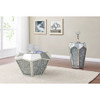 Noralie - 18" Coffee Table - Mirrored & Faux Diamonds