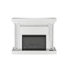 Nysa - 42" Fireplace - Mirrored & Faux Crystals