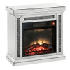 Noralie - 29" Fireplace - Mirrored & Faux Diamonds