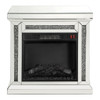Noralie - 29" Fireplace - Mirrored & Faux Diamonds