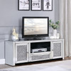 Noralie - TV Stand - Mirrored & Faux Diamonds