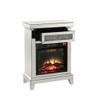 Noralie - 24" Fireplace - Mirrored & Faux Diamonds