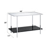 Angwin - Console Table - Mirrored, Faux Marble Top & Chrome