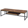 Bob - 16" TV Stand - Weathered Oak & Black Metal