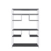 Vonara - Bookshelf - Rustic Gray Oak & Chrome