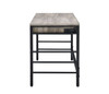 Disho - Writing Desk With USB - Light Weathered Oak & Black