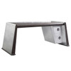 Brancaster - Executive Writing Desk - Distress Chocolate Top Grain Leather & Aluminum
