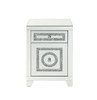 Noralie - 26"H Accent Table With Storage Drawers - Mirrored & Faux Diamonds