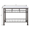 Freyja - Kitchen Island - White Cultured Marble Top & Gray