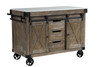 Alforvott - Kitchen Island - Marble Top & Weathered Gray