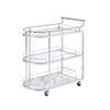 Inyo - Serving Cart - Clear Glass & Chrome