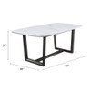 Madan - Dining Table With Marble Top - Marble Top & Weathered Gray