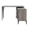 Zakwani - Writing Desk With USB - Gray Oak & Black