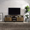 Ensata II - TV Stand - Rustic Oak & Black