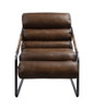 Dolgren - Accent Chair - Sahara Top Grain Leather & Matt Iron