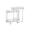 Piffo - Serving Cart Set - Clear Glass & Chrome