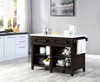 Darwid - Kitchen Island - Marble Top Top & Espresso