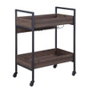 Jerrick - Serving Cart - Walnut & Black