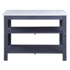 Enapay - Kitchen Island - Marble Top Top & Gray