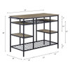 Lona - Kitchen Island - Rustic Oak & Black