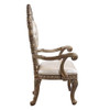 Constantine - Arm Chair Set of 2) - Synthetic Leather , Brown & Gold