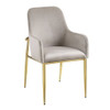 Barnard - Side Chair (Set of 2) - Gray Velvet & Mirrored Gold