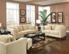 GEORGIA Cream Velvet Fabric Sofa And Loveseat