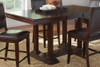 Angelo Brown Cherry 5 Piece Counter Height Set