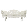 Adara - Bench - Pearl White Synthetic Leather & Antique White