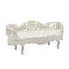 Adara - Bench - Pearl White Synthetic Leather & Antique White