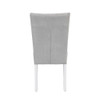 Elizaveta - Side Chair (Set of 2) - Gray Velvet &White High Gloss