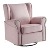 Tamaki - Swivel Chair With Glider - Pink Fabric
