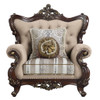 Ragnar - Chair With 2 Pillows - Light Brown Linen & Cherry