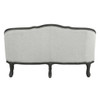 Samael - Loveseat With 2 Pillows - Gray Linen & Dark Brown