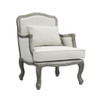 Tania - Chair With Pillow - Cream Linen & Gray