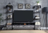 Raziela - TV Stand Side Pier - Concrete Gray & Black