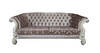 Versailles - Sofa With 7 Pillows - Ivory Fabric & Bone White