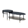 Silas - Coffee Table - Faux Marble Top & Black Finish