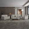 Cornelia - Loveseat - Pearl Gray Leather