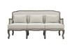 Tania - Sofa With 3 Pillows - Cream Linen & Gray