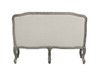 Tania - Loveseat With 2 Pillows - Cream Linen & Gray