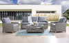Greeley - 4 Piece Patio Sofa Set - Gray Fabric & Gray